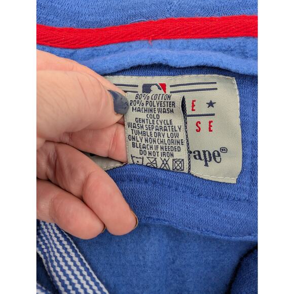 Chicago Cubs Soft as a Grape Women's Small Pull Over Hooded Sweatshirt Baseball - Picture 4 of 7